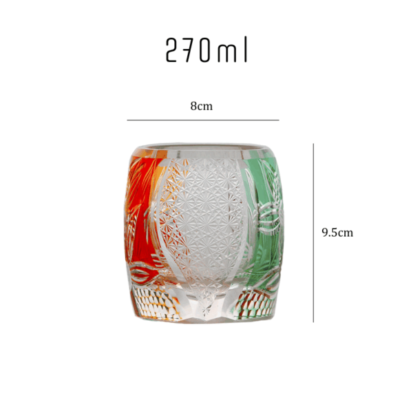 mikiba Seasonal Transition Edo Kiriko Whiskey Glass – Elegant Cut Crystal Tumbler - Image 8