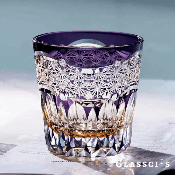 mikiba Taaffeite Edo Kiriko Whiskey Glass – Luxurious Cut Crystal Tumbler