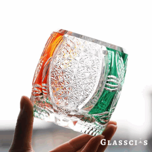 mikiba Seasonal Transition Edo Kiriko Whiskey Glass – Elegant Cut Crystal Tumbler
