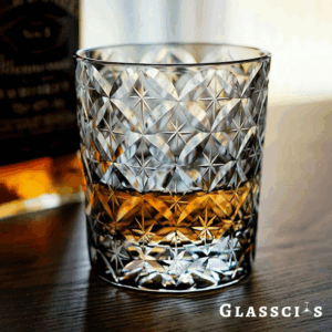 mikiba Butterfly Edo Kiriko Whiskey Glass – Elegant Crystal Cut Tumbler