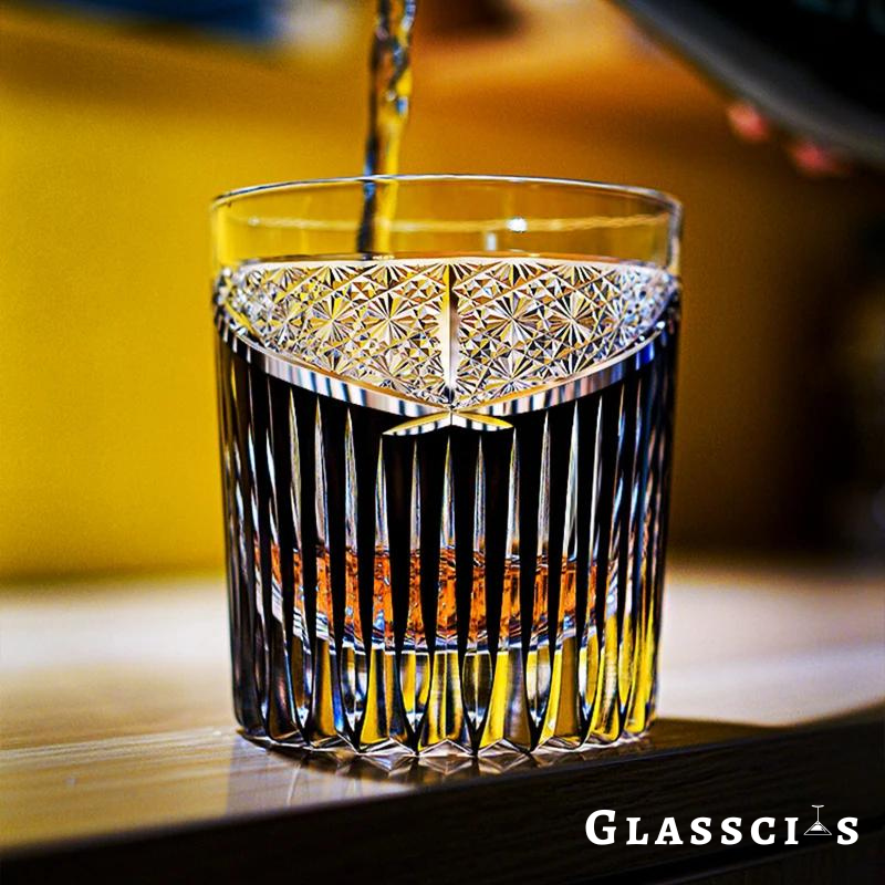 mikiba Whale Tail Edo Kiriko Whiskey Glass – Elegant Ocean-Inspired Crystal Tumbler