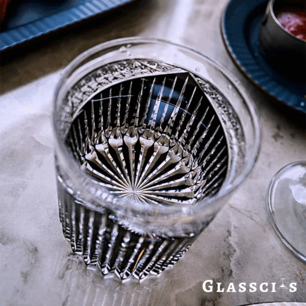 mikiba Whale Tail Edo Kiriko Whiskey Glass – Elegant Ocean-Inspired Crystal Tumbler - Image 2