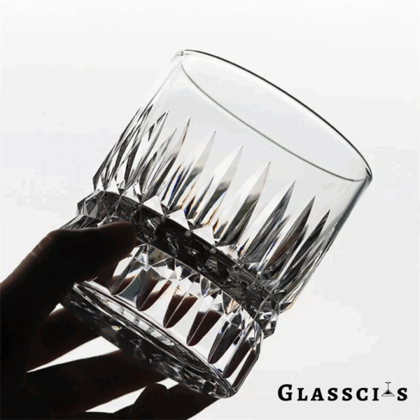 mikiba Lotus Cut Crystal Whiskey Glass – Elegant Edo Kiriko Tumbler - Image 2
