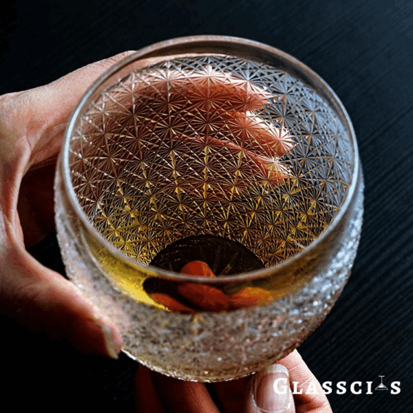 mikiba Baby’s Breath Edo Kiriko Whiskey Glass – Delicate Floral Cut Crystal Tumbler - Image 2