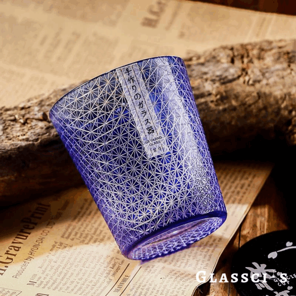 mikiba Japanese Kiku Edo Kiriko Whiskey Glass – Elegant Chrysanthemum Cut Crystal Tumbler - Image 2