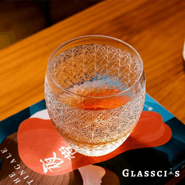 mikiba Baby’s Breath Edo Kiriko Whiskey Glass – Delicate Floral Cut Crystal Tumbler - Image 3