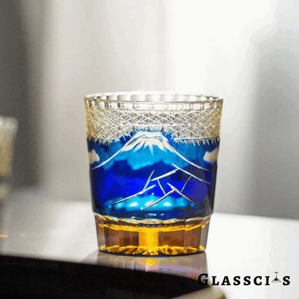 mikiba Mount Fuji Edo Kiriko Whiskey Glass – Japanese Cut Crystal Tumbler - Image 3