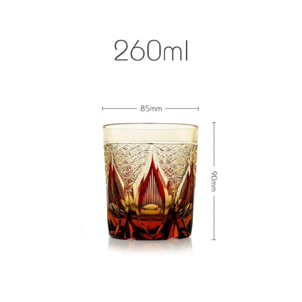 mikiba Flame Edo Kiriko Whiskey Glass – Bold Cut Crystal Tumbler - Image 11