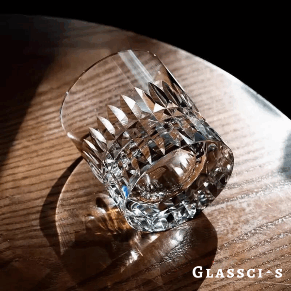 mikiba Lotus Cut Crystal Whiskey Glass – Elegant Edo Kiriko Tumbler - Image 4