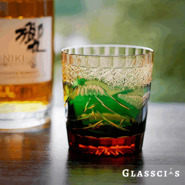 mikiba Mount Fuji Edo Kiriko Whiskey Glass – Japanese Cut Crystal Tumbler - Image 4