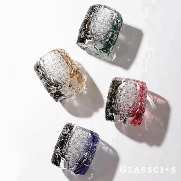 mikiba Edo Kiriko Planet Collection – Artistic Cut Crystal Glassware Set - Image 5