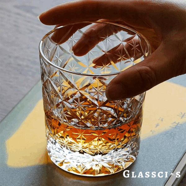 mikiba Butterfly Edo Kiriko Whiskey Glass – Elegant Crystal Cut Tumbler - Image 6
