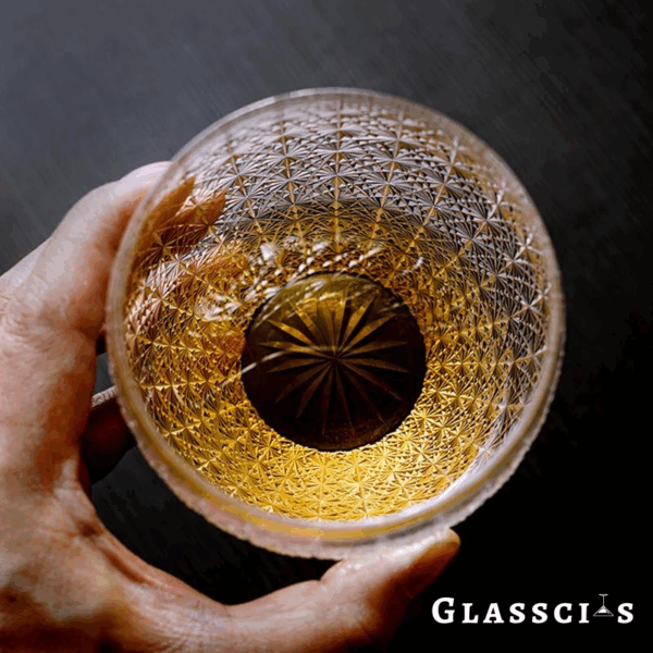 mikiba Baby’s Breath Edo Kiriko Whiskey Glass – Delicate Floral Cut Crystal Tumbler - Image 5