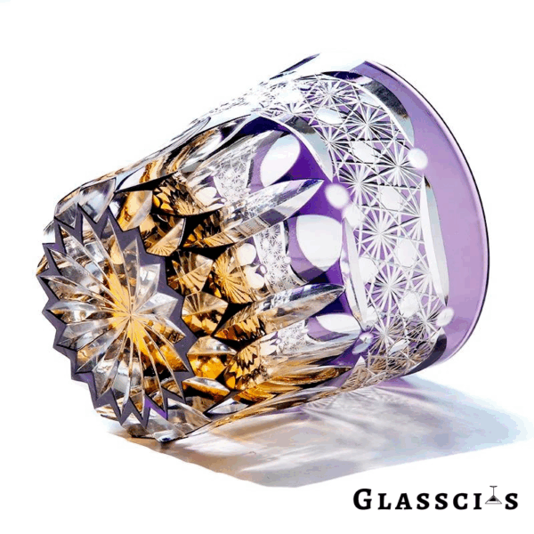 mikiba Taaffeite Edo Kiriko Whiskey Glass – Luxurious Cut Crystal Tumbler - Image 5