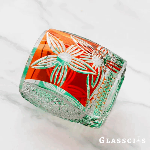 mikiba Seasonal Transition Edo Kiriko Whiskey Glass – Elegant Cut Crystal Tumbler - Image 6