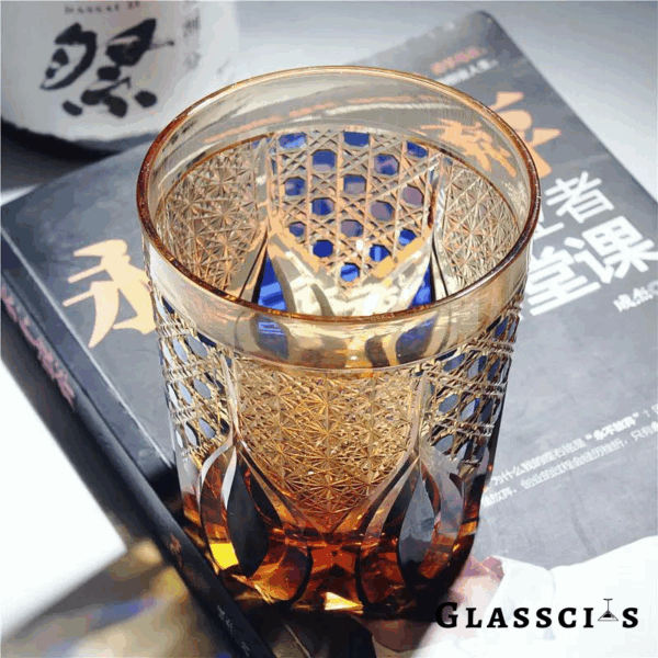 mikiba Flame Edo Kiriko Whiskey Glass – Bold Cut Crystal Tumbler - Image 7