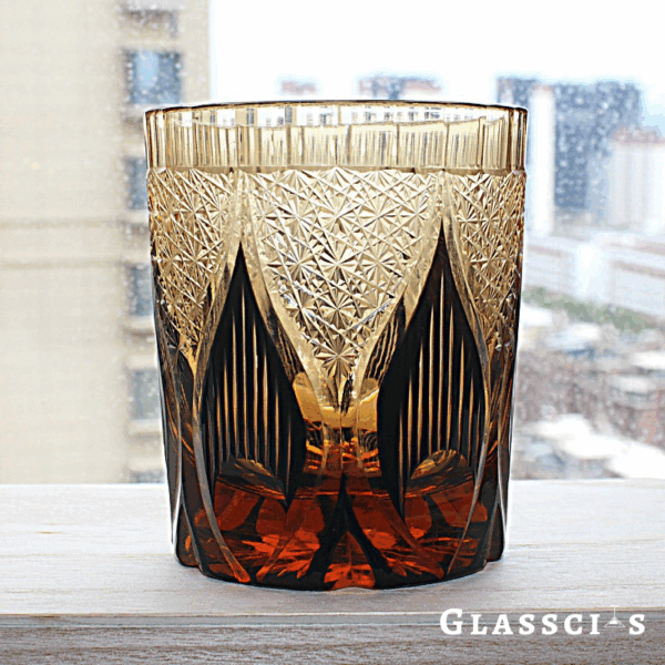 mikiba Flame Edo Kiriko Whiskey Glass – Bold Cut Crystal Tumbler - Image 8