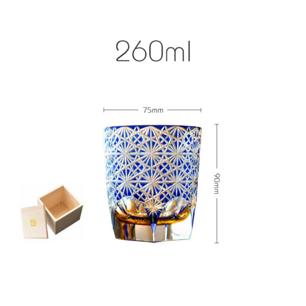 mikiba Japanese Daisy Edo Kiriko Whiskey Glass – Elegant Floral Cut Crystal Tumbler - Image 6