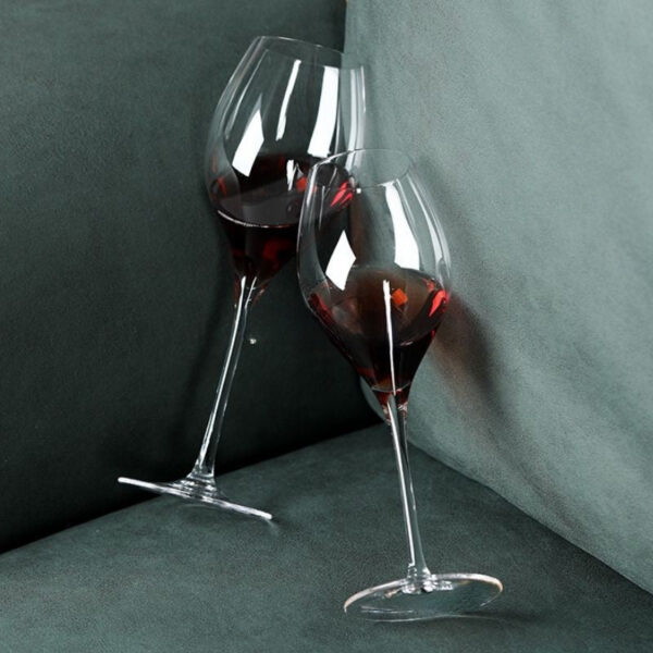 mikiba Ultra Thin Elegant Wine Glasses – Set of 4, Crystal Clear - Image 2